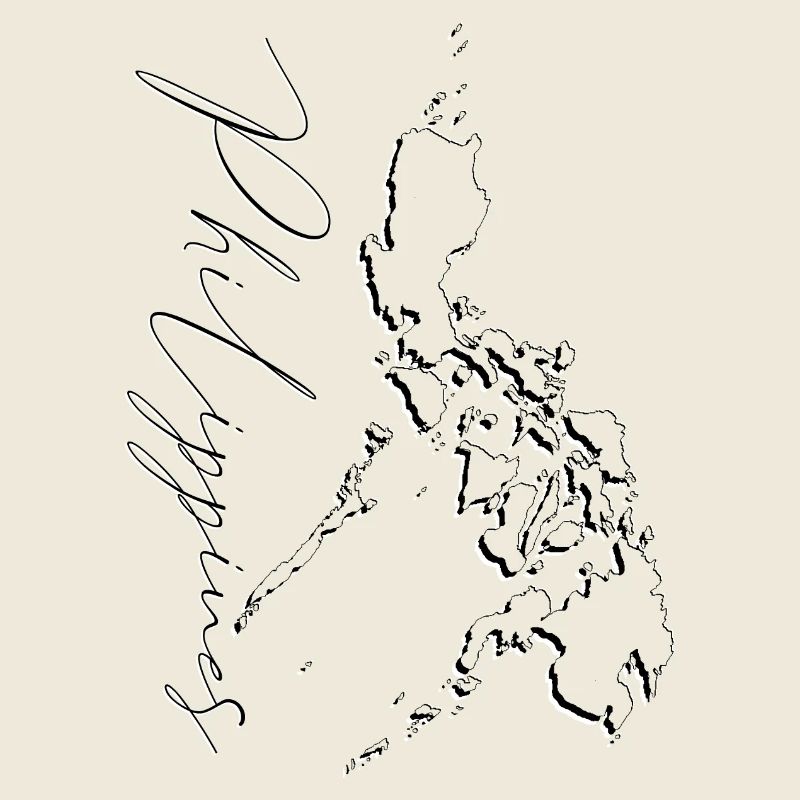 Philippines map as outline EN