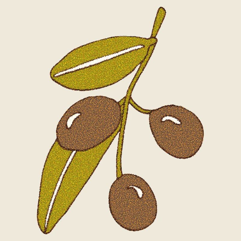 Rameau d’olivier brun