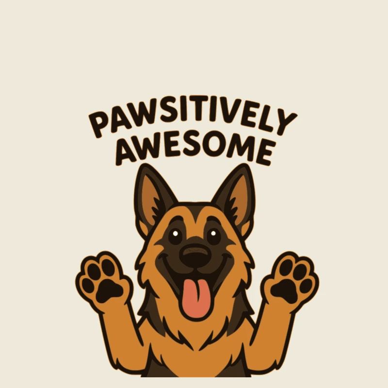 cute dog, german shepherd, paws, positively