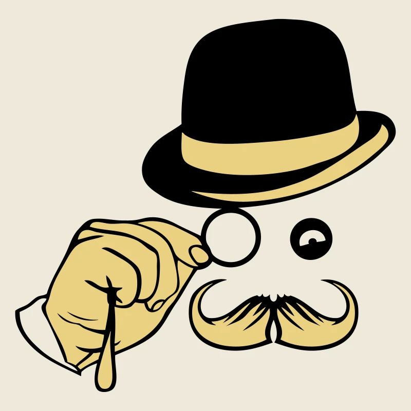 Smiley-Hut Monokel Schnurrbart Melone