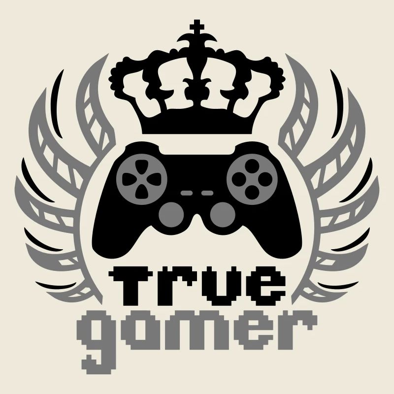 true gamer king krone controller logo könig 8 bit