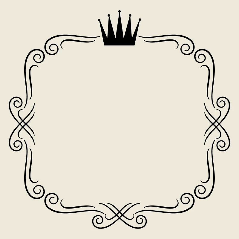 rahmen ornamente krone