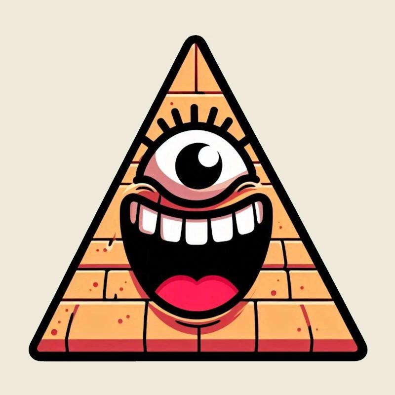 Oeil Pyramide En Terre Cuite