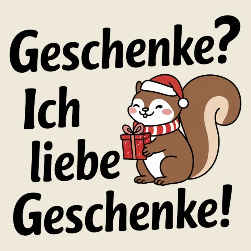 Niedliches Eichhörnchen liebt Geschenke Kinder Fun