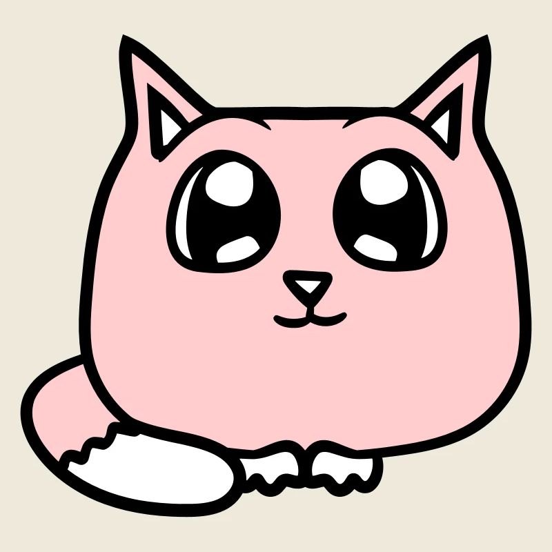 Süße Katze Guckt Glücklich Lächelndes Kätzchen Fun