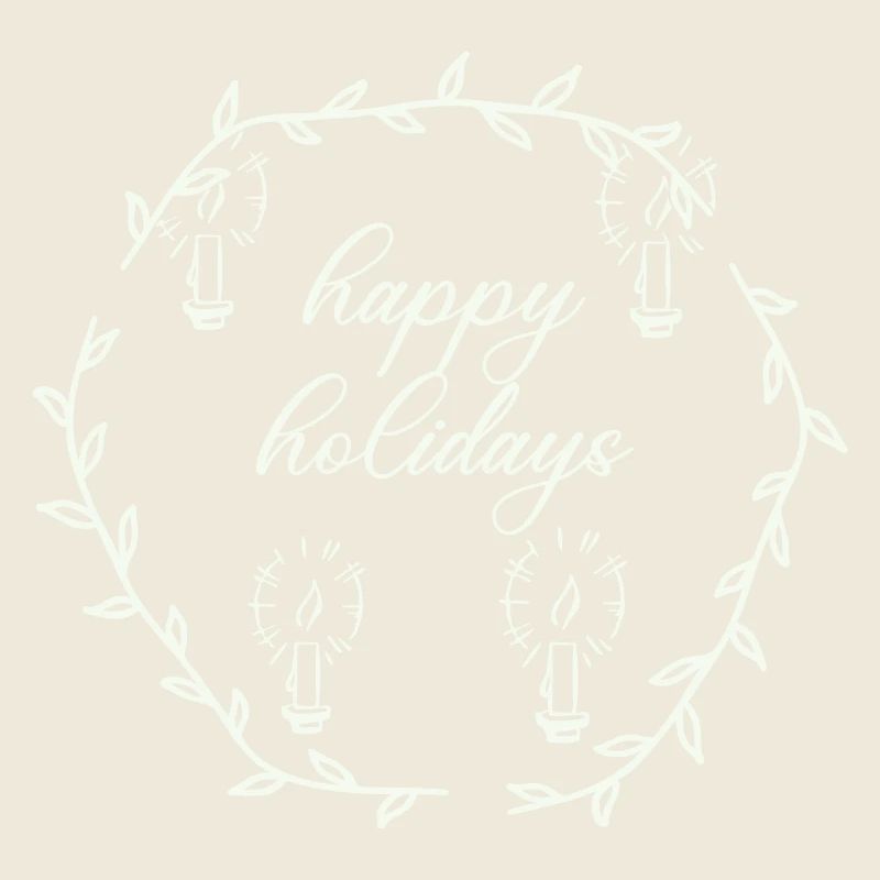 Advent Advetskranz Happy Holidays