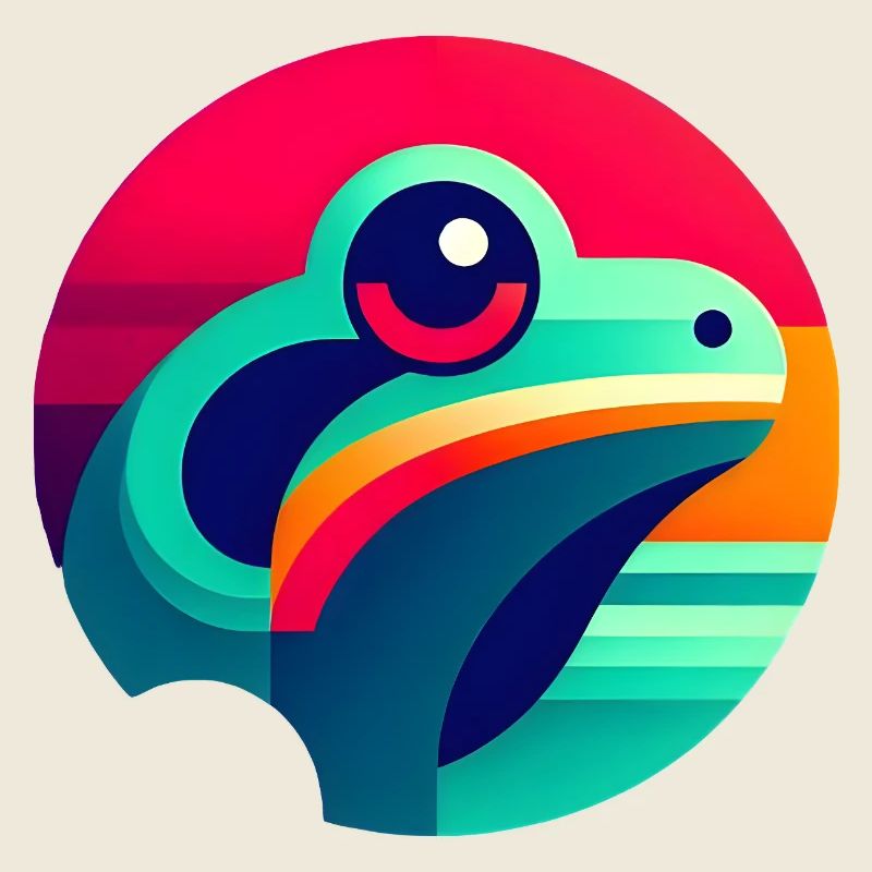 Laubfrosch Illustration abstrakt