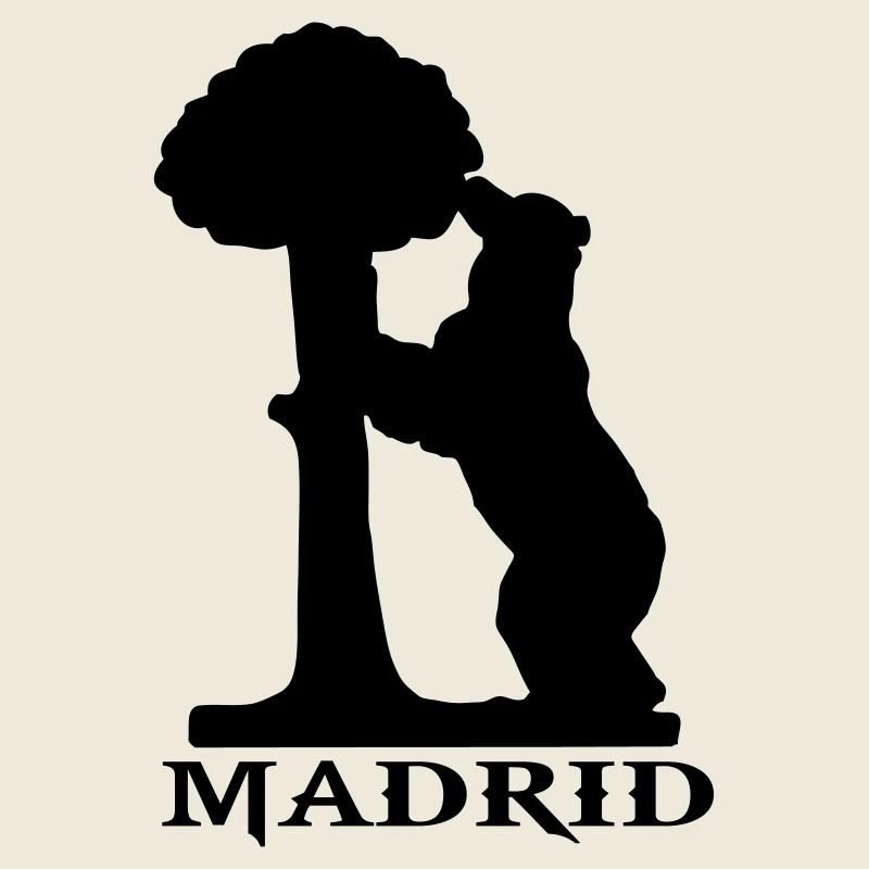 dessin silhouette ours et l'arbousier madrid Spain