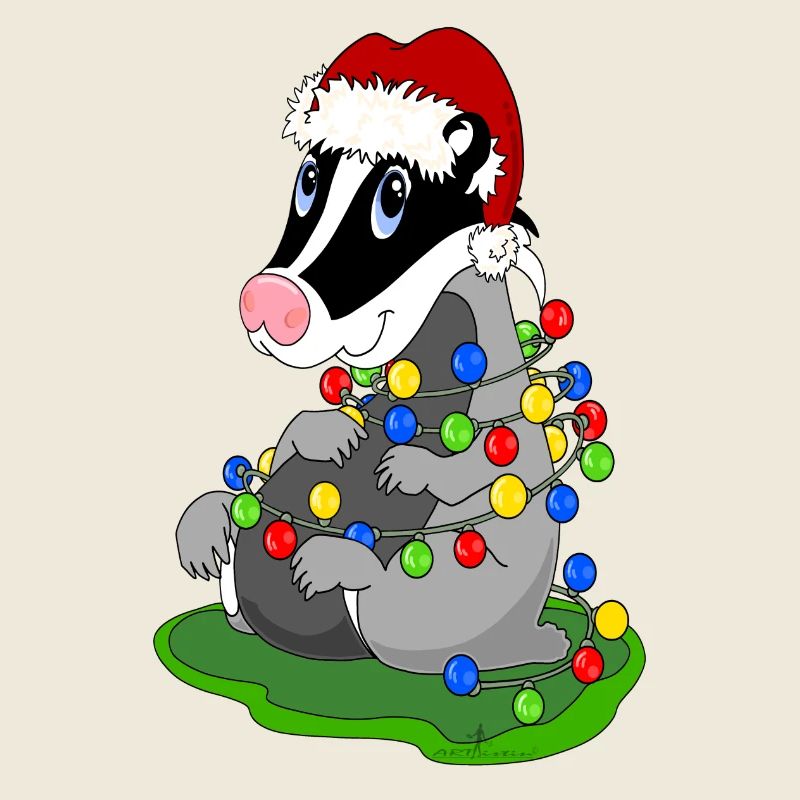 Christmas badger