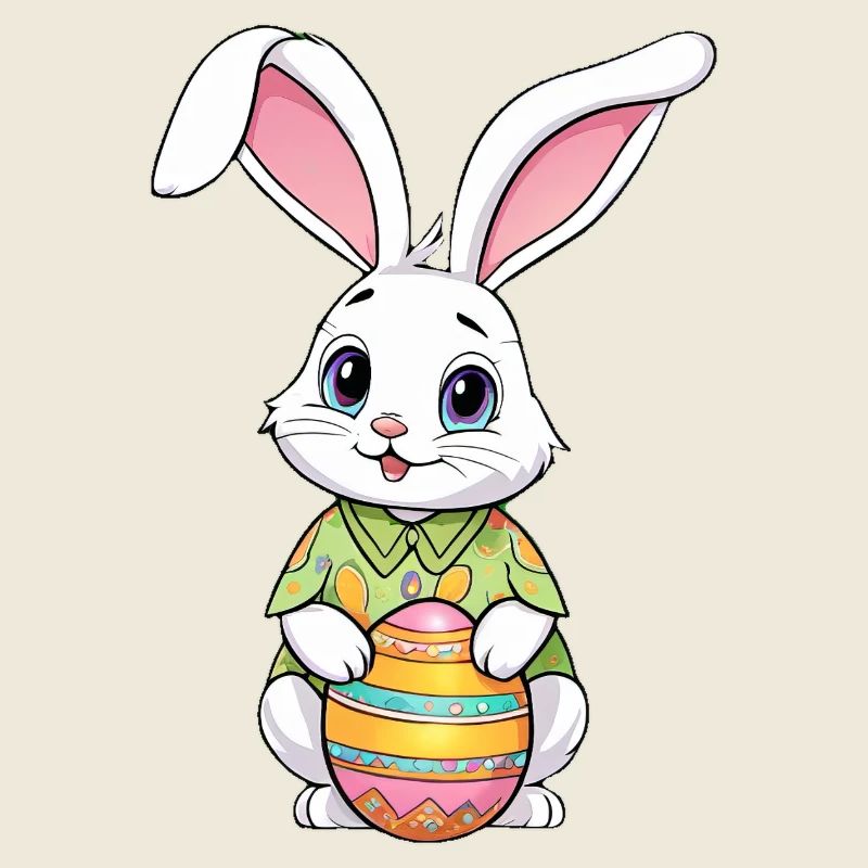 Easter bunny with Easter eggs