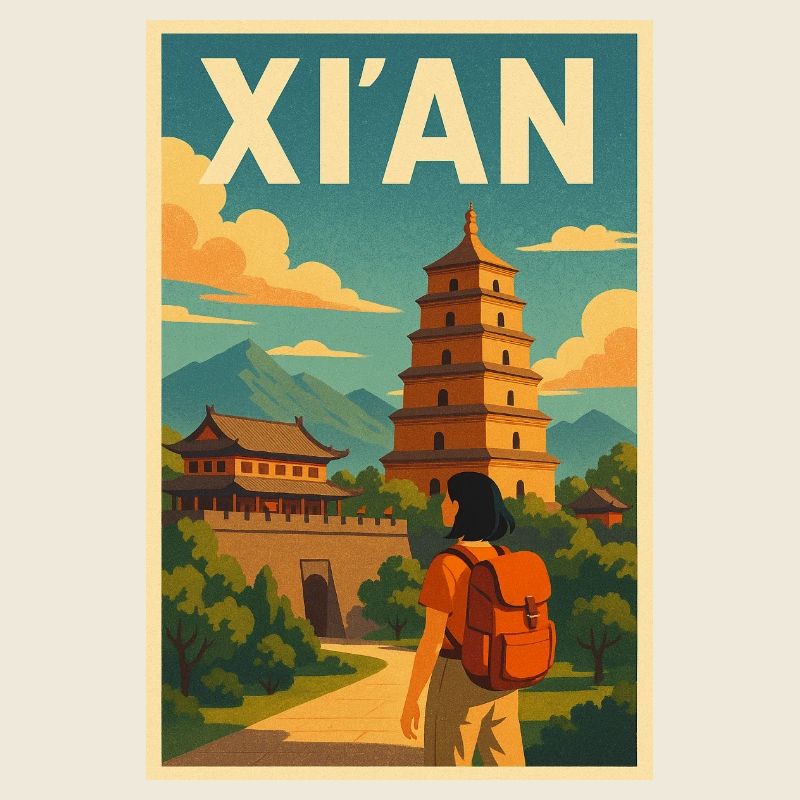 Xian Retro Poster Design