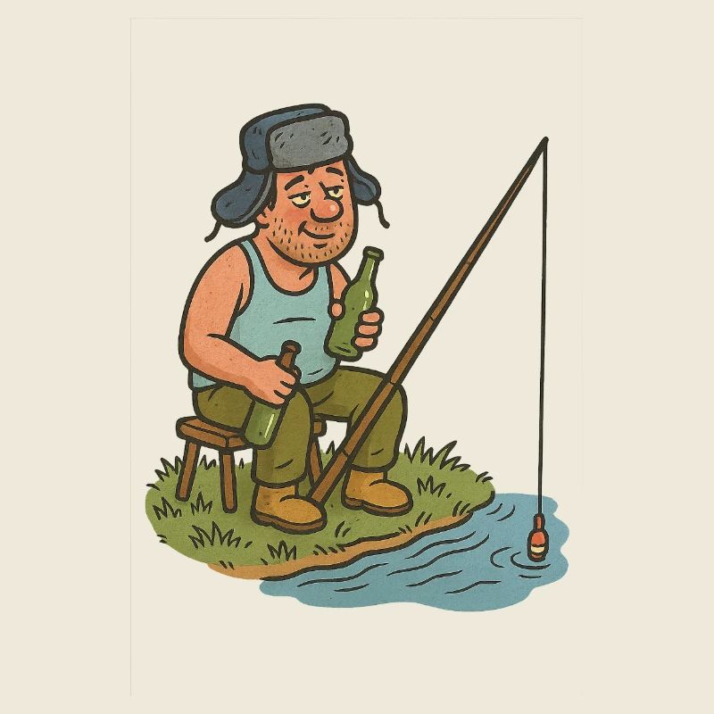 Drunk angler