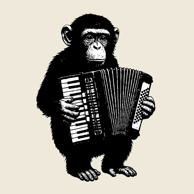 Concertina Monkey Accordion Monkey