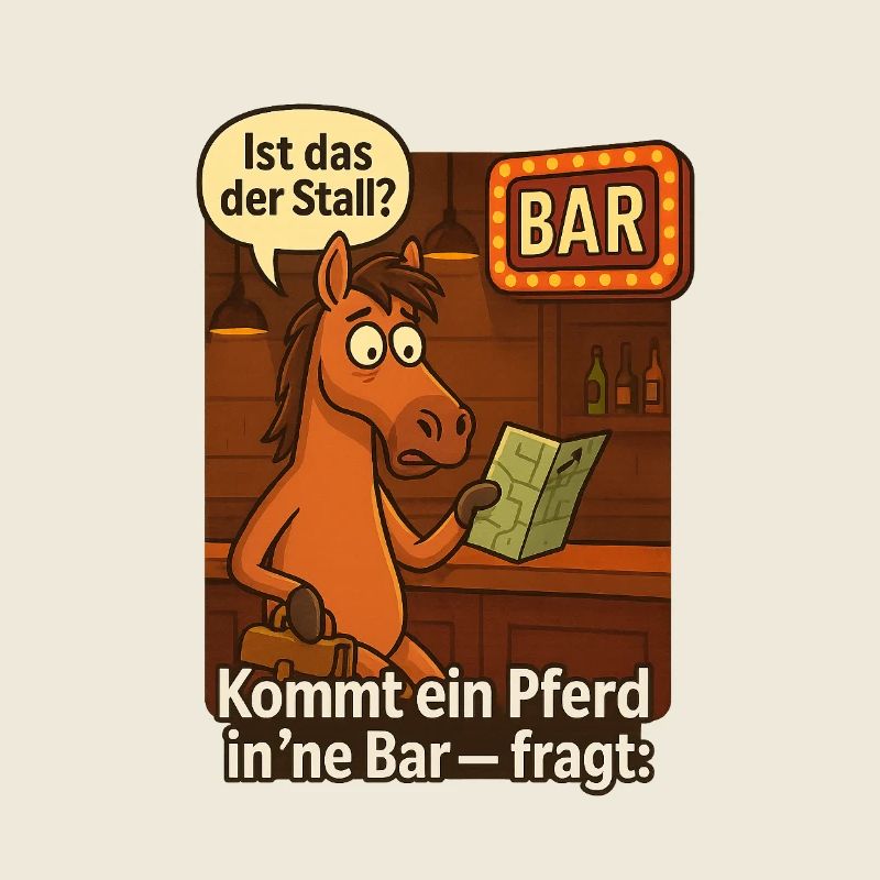 Cheval dans le bar, c’est ça l’écurie ?