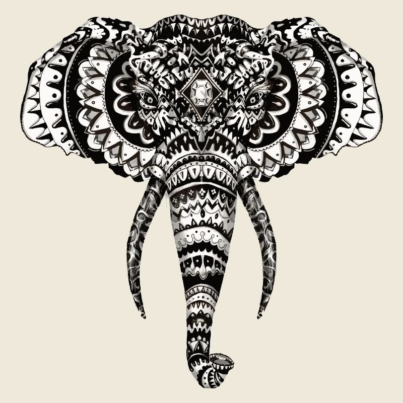 Elephant Zentangle