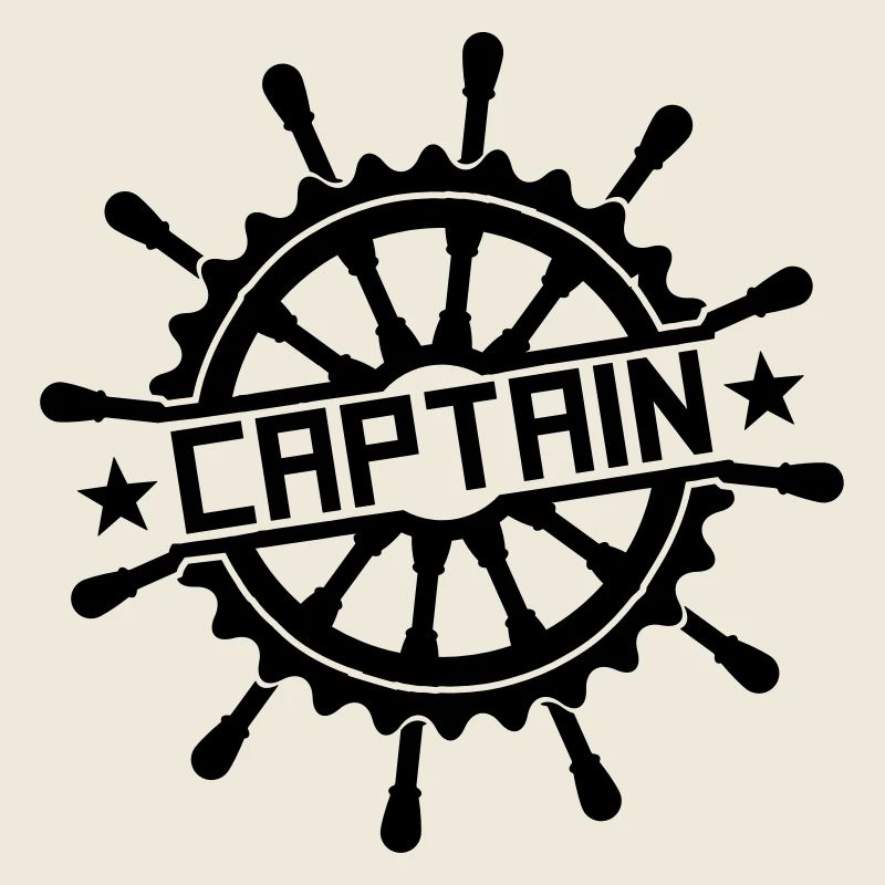 Captain Steuerrad Stempel Logo