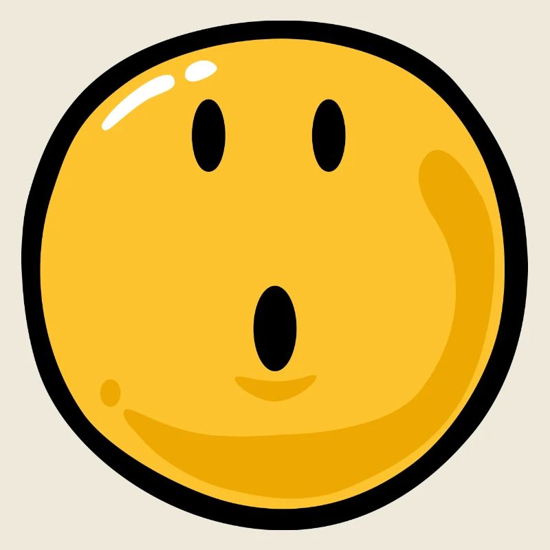 Smiley surprised