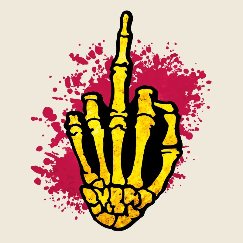 hand middle finger splat
