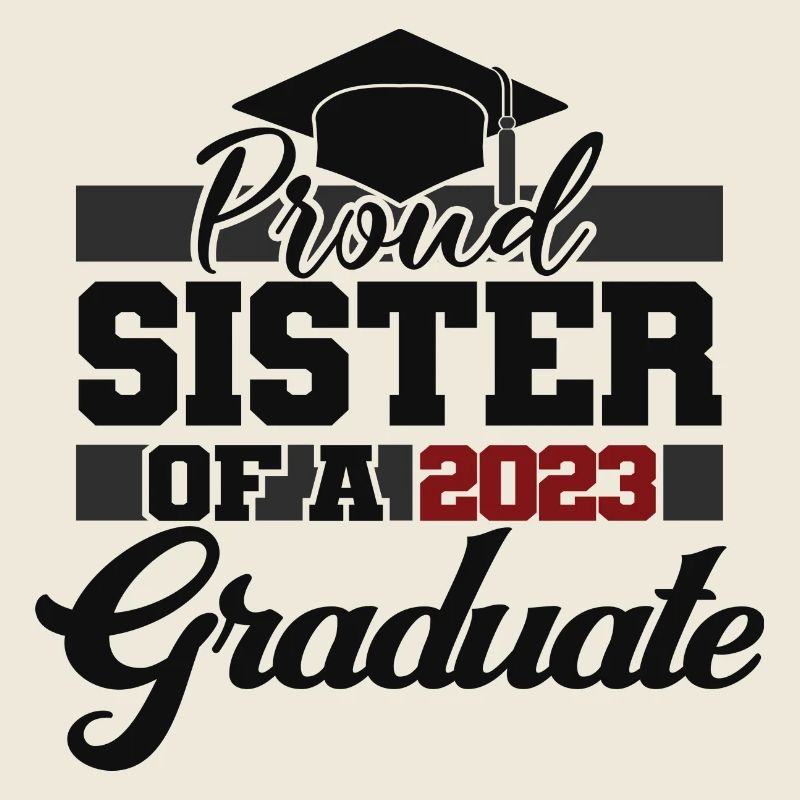 Stolze Schwester eines Abschlussgeschenks 2023