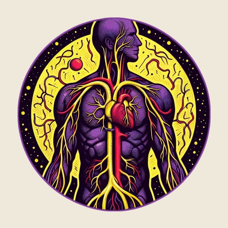 Lebendiges anatomisches Herz