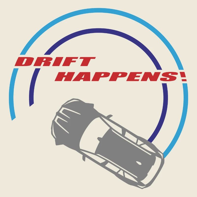 "drift happens!" Logo