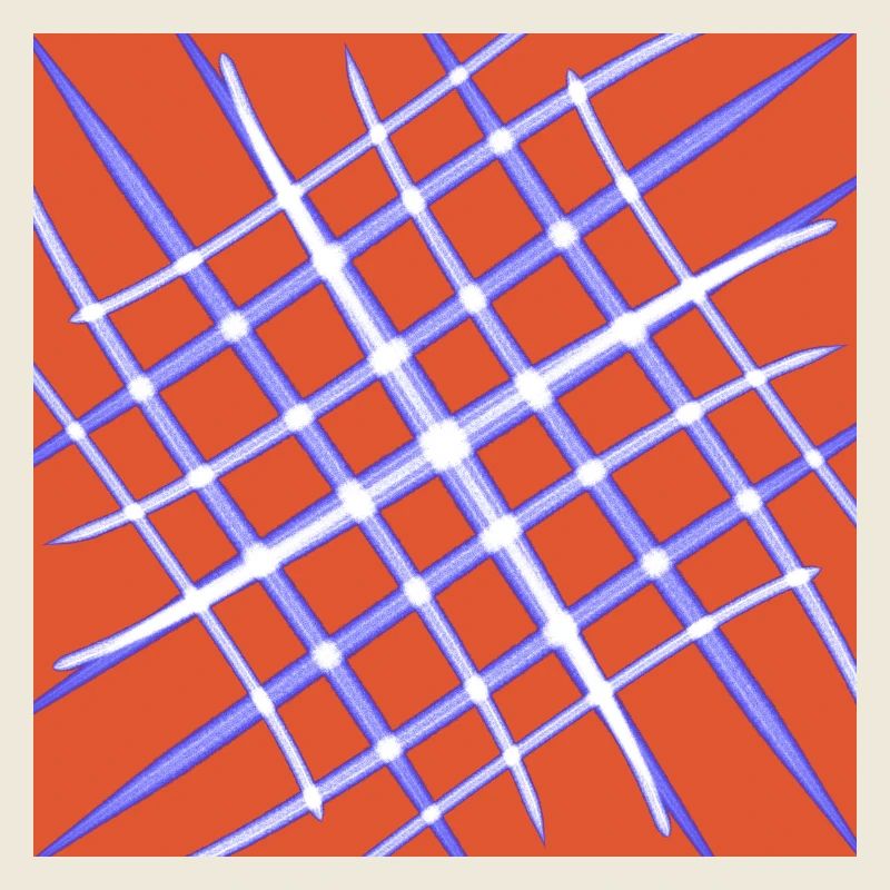 Grid pattern in white and blue