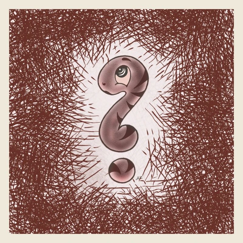 Mignon Point d’interrogation Serpent Brun