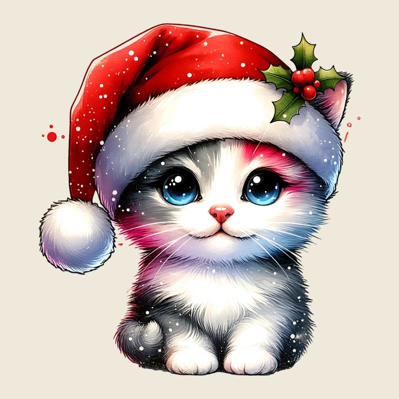 Chat mignon Noël
