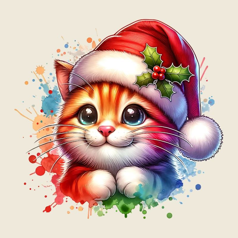 Chat mignon Noël