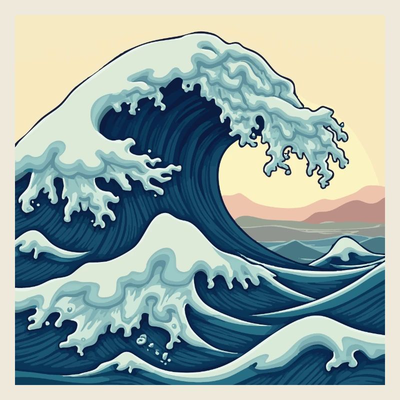 Fantastic Atlantic Ocean - Retro Ocean Waves