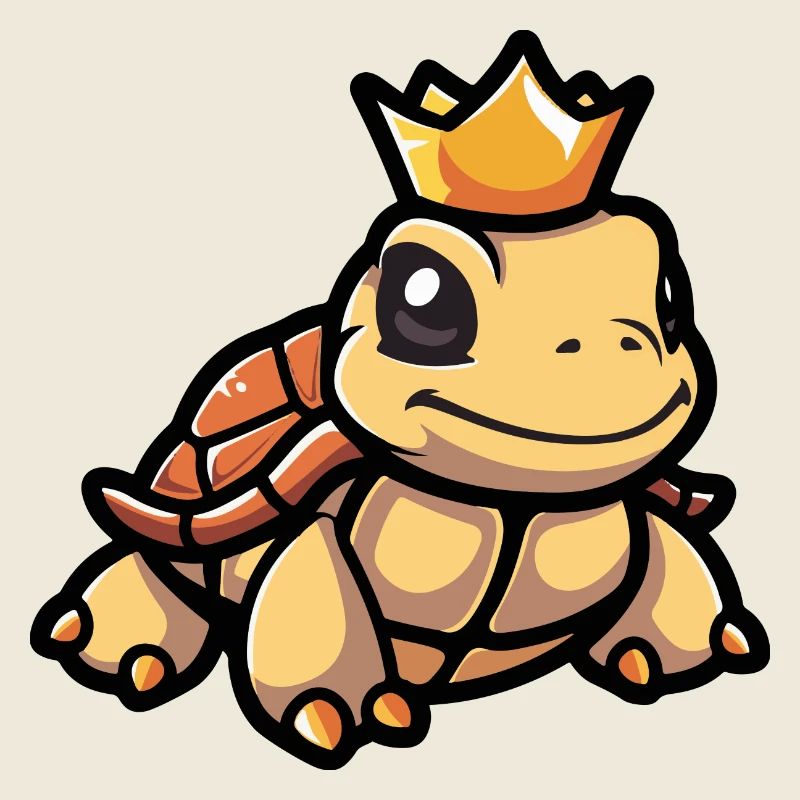 Schildkröte Cartoon Krone