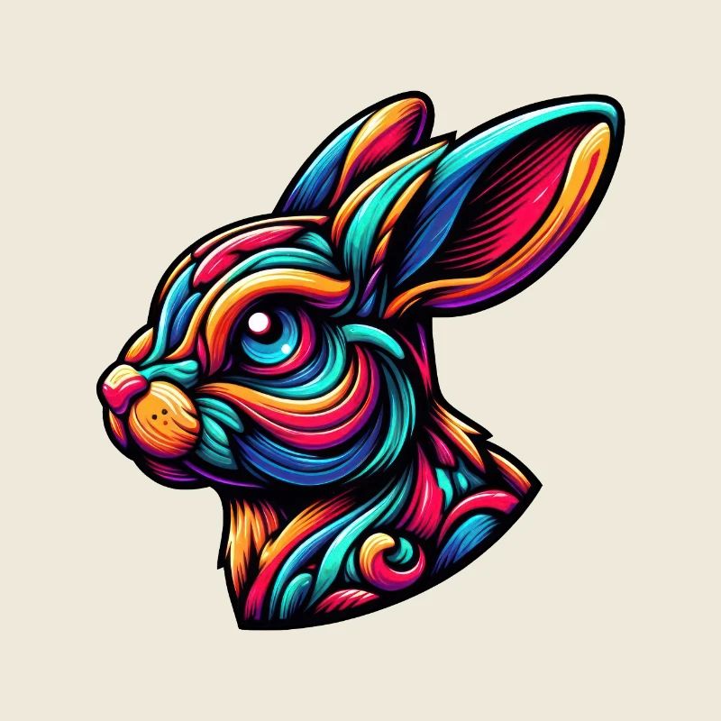 Abstract Rabbit Illustration