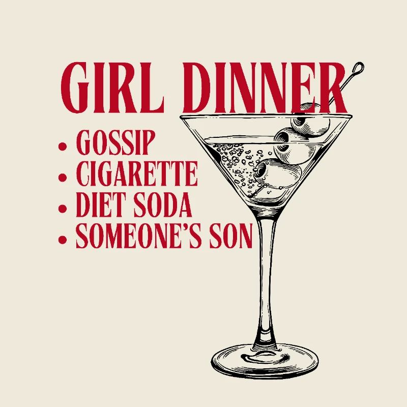 girl dinner red