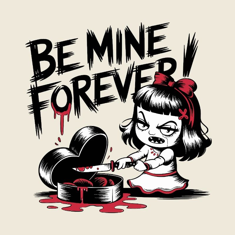 Be Mine Forever - Gothic Valentine's Dark Humor