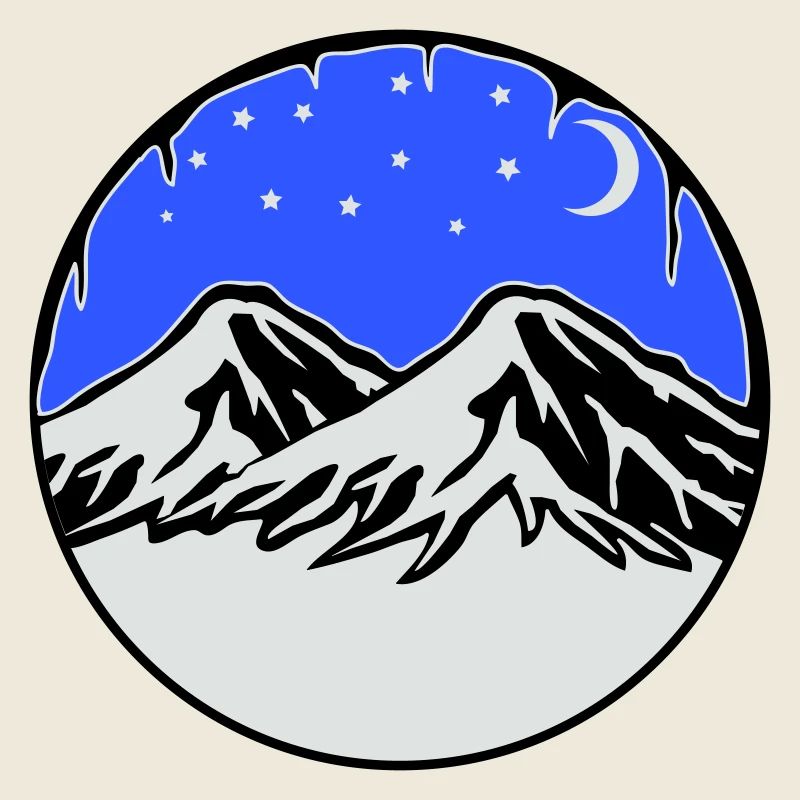 Starry sky mountains