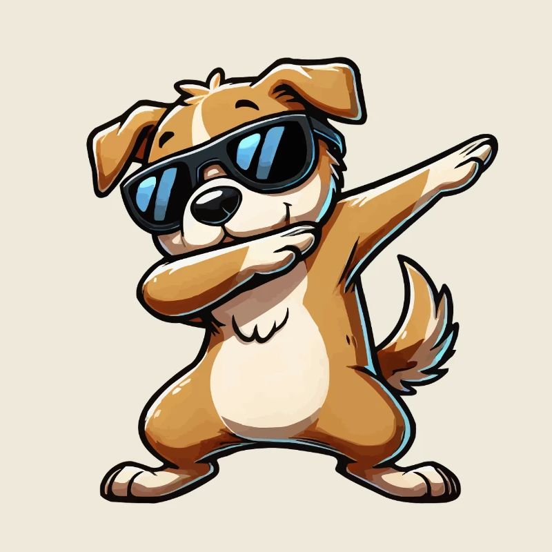 Bande dessinée de dabbing de chien