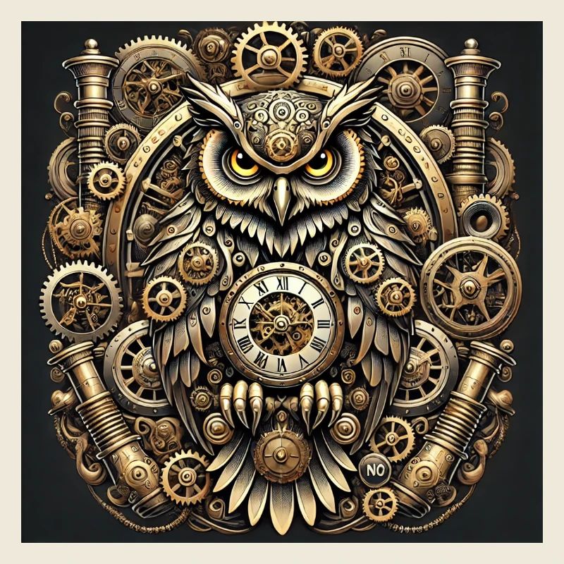 Steampunk Chrono Owl Warden