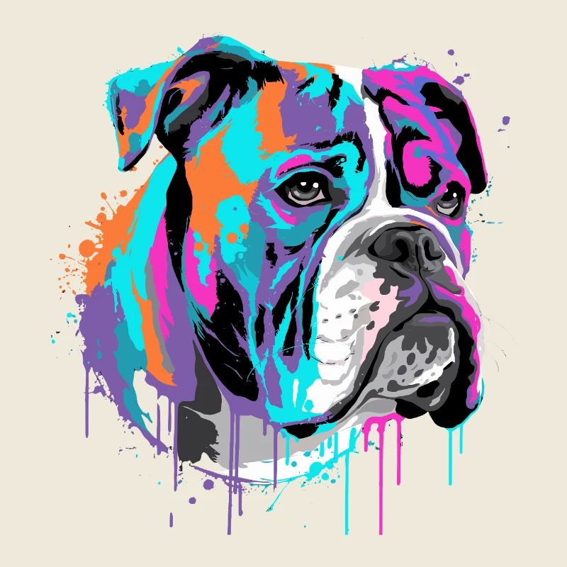 Splash Art Boxer Hundebesitzer Geschenk