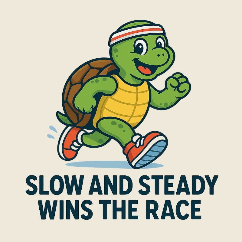 Chemise de course Funny Turtle – Slow & Steady