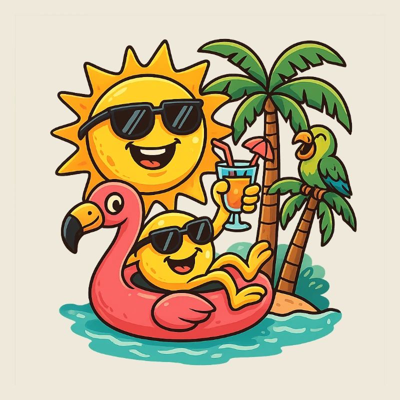 Off to the beach in a good mood