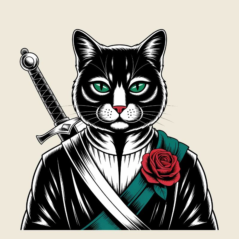 The samurai cat, the bushido cat