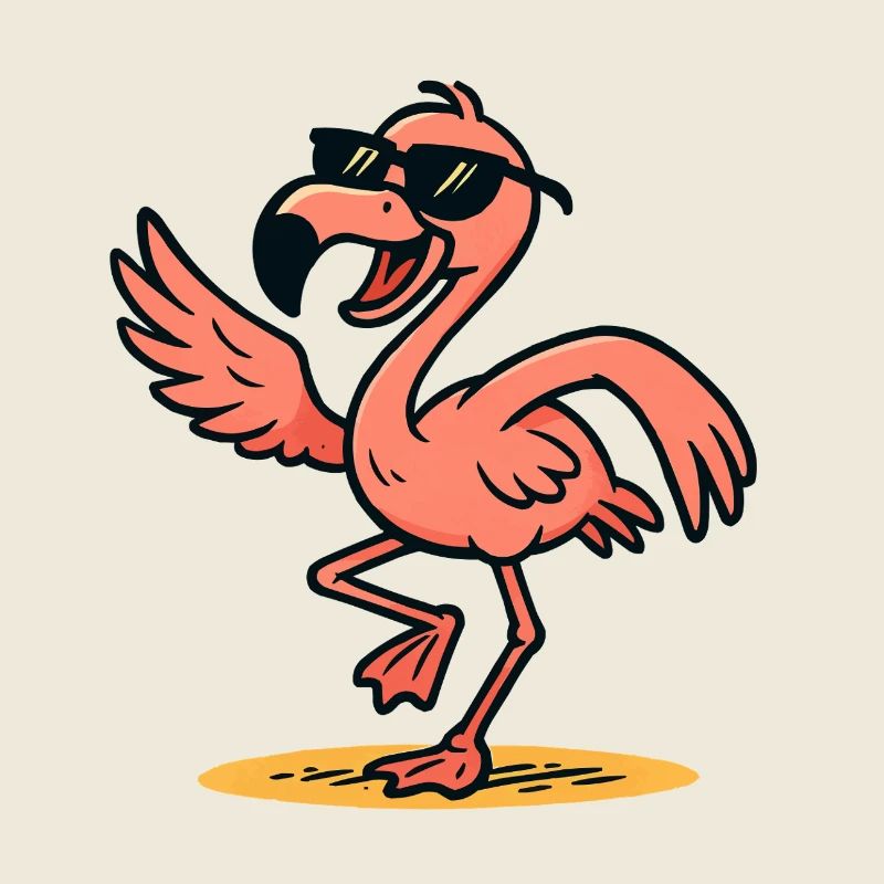 Flamingo Comic dance