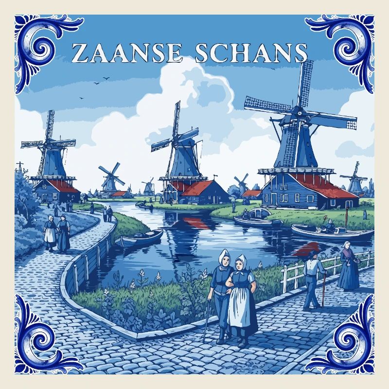 Zaanse Schans bleu de Delft
