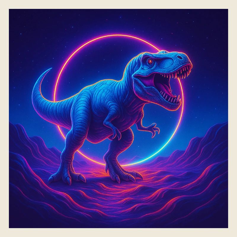 Neon Print Dino