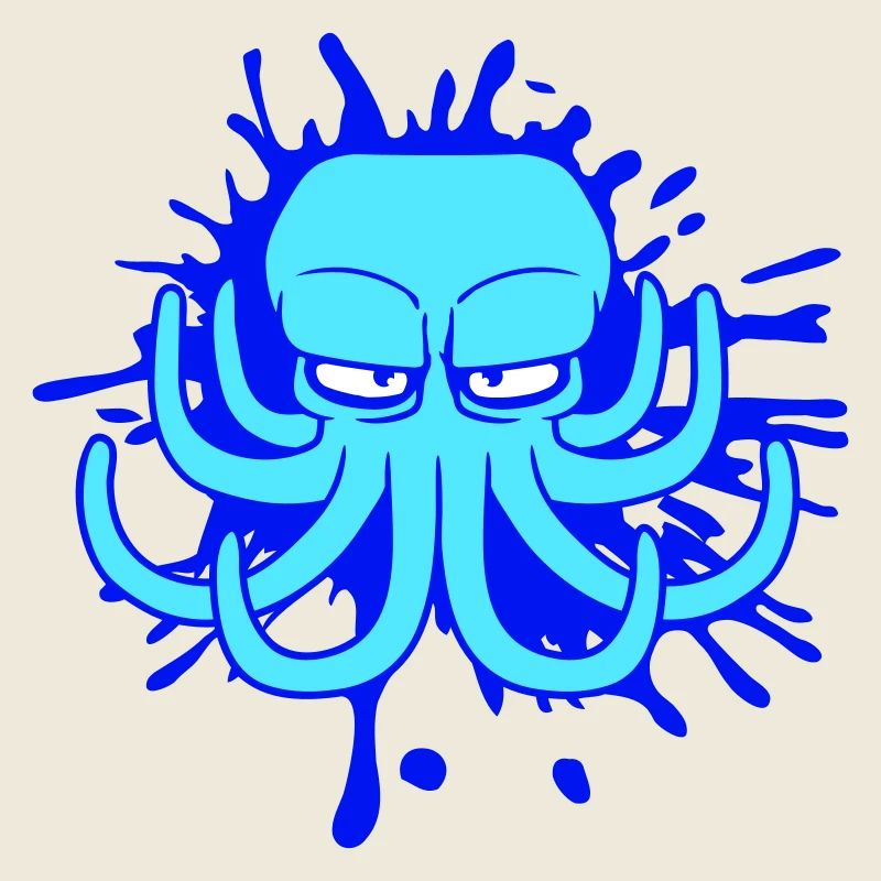 Octopus Ink Stain Drop Graffiti Spray Ink