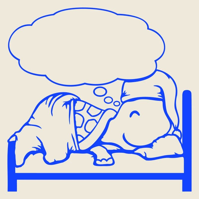 Turtle sleeps tired bed sleepy head dreaming