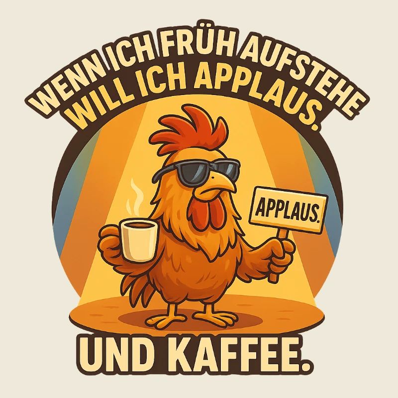 Applause & coffee – the early rooster🐓☕️