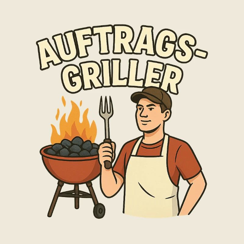 Grill master in action