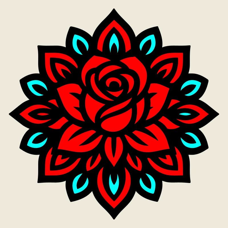 Rose Mandala Blume