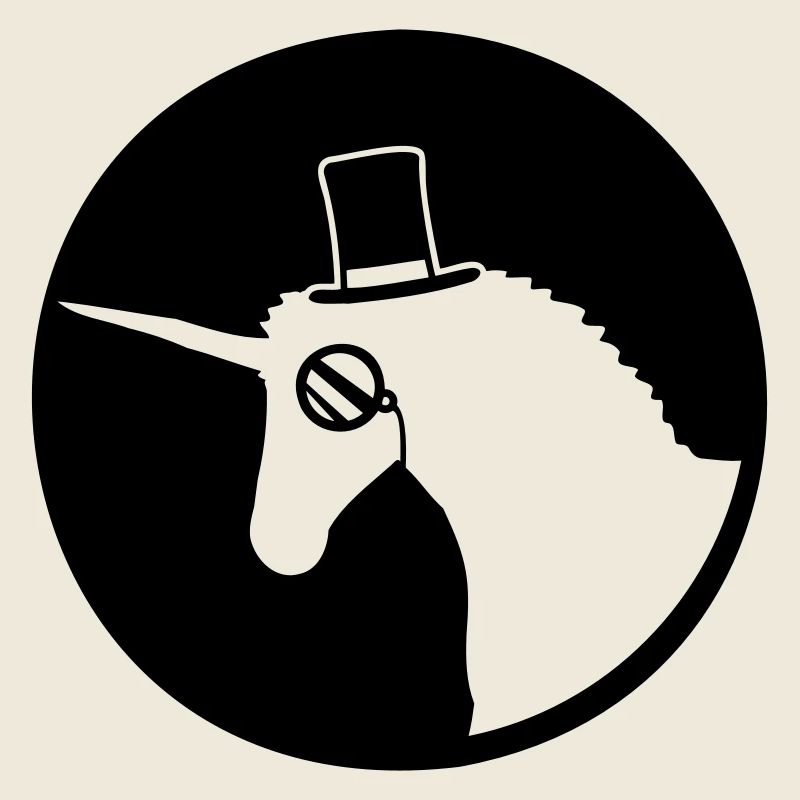 Licorne Sir Gentleman Mr. Rich Monocle Chapeau haut de forme